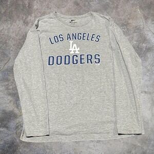 Los Angeles Dodgers Men's XL Fanatics Gray Long Sleeve Shirt MLB